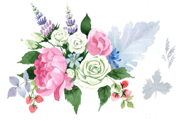 Bring Your Wedding Projects to Life with a Pink Bouquet Watercolor Set