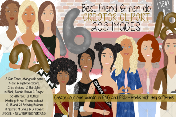 Design Custom Characters for Weddings & Hen Parties