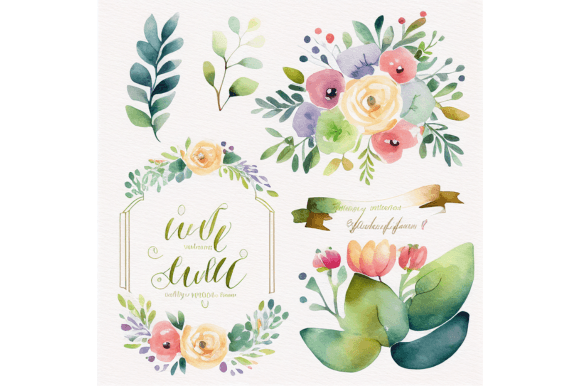 Designing with Gentle Petals: The Soft Watercolor Floral Set