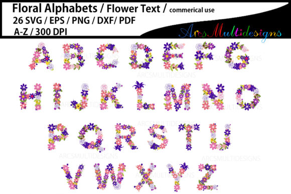 Designing with Nature: The Wedding Floral Alphabet Bundle