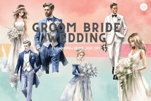 Elegant Wedding Clipart: Perfect for DIY Projects