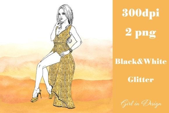 Golden Bride Wedding Clipart: Elegant Design for Your Projects