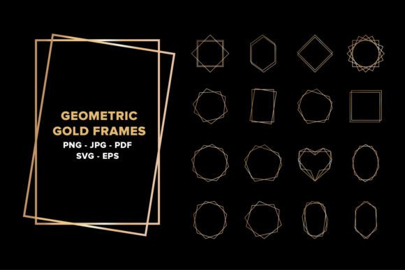 Golden Geometry: Elevate Your Brand with These Frames