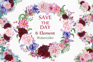 Hand-Painted Charm: Using Wedding Floral Wreaths Clipart in Design