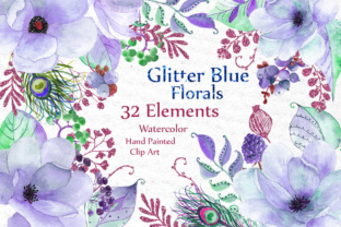 Hand-Painted Watercolor Florals: The Lue Wedding Flowers Clipart Set