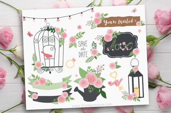 Rustic Charm: Designing with Wedding Farmhouse Clipart