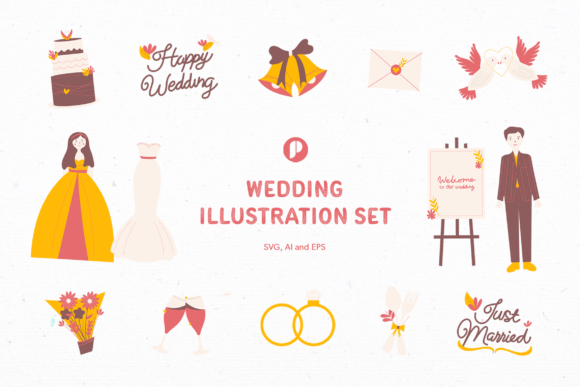 Warm Gold & Maroon Wedding Illustrations: A Designer's Guide