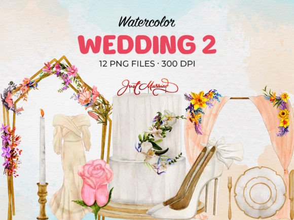 Watercolor Wedding Clip Art: Crafting Elegant Designs with Ease