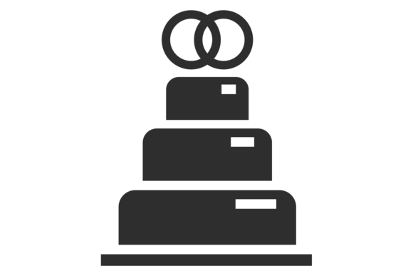 Wedding Cake Black Icon: A Sweet Holiday Design Essential