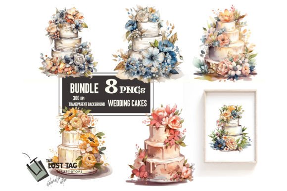Wedding Cake PNG Clipart: Design Assets for Elegant Projects