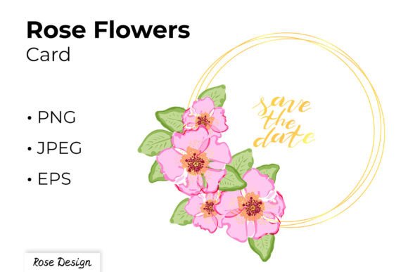 Wedding Rose Flowers Geometric Frame: A Designer's Floral Asset