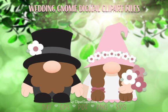 Whimsical Wedding Gnomes: Your Go-To Clipart for Festive Projects